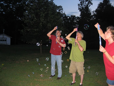 Blowing Bubbles- Mel, Rich and Cheryl